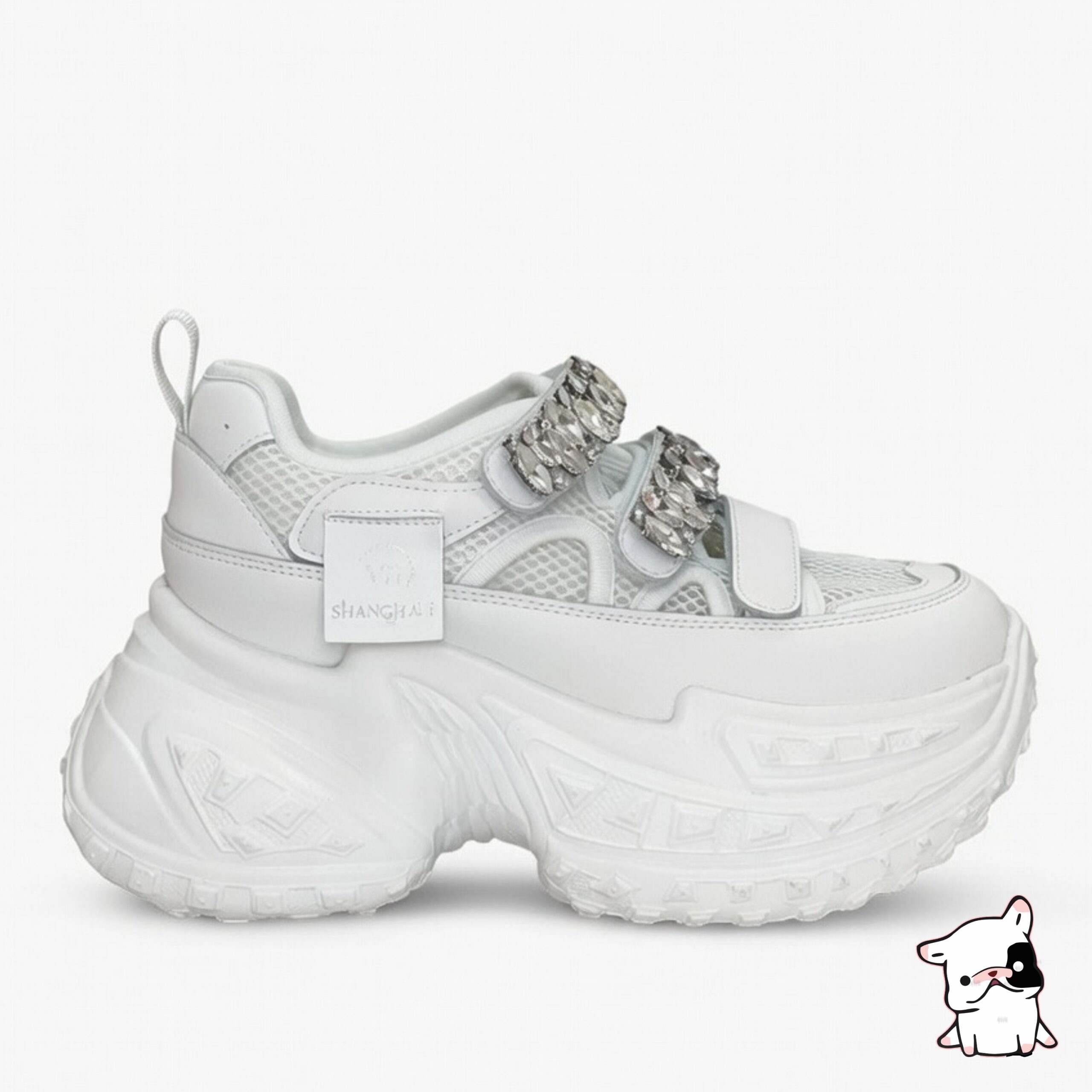 Calzado Borcego Blanco con Strass - Image 2