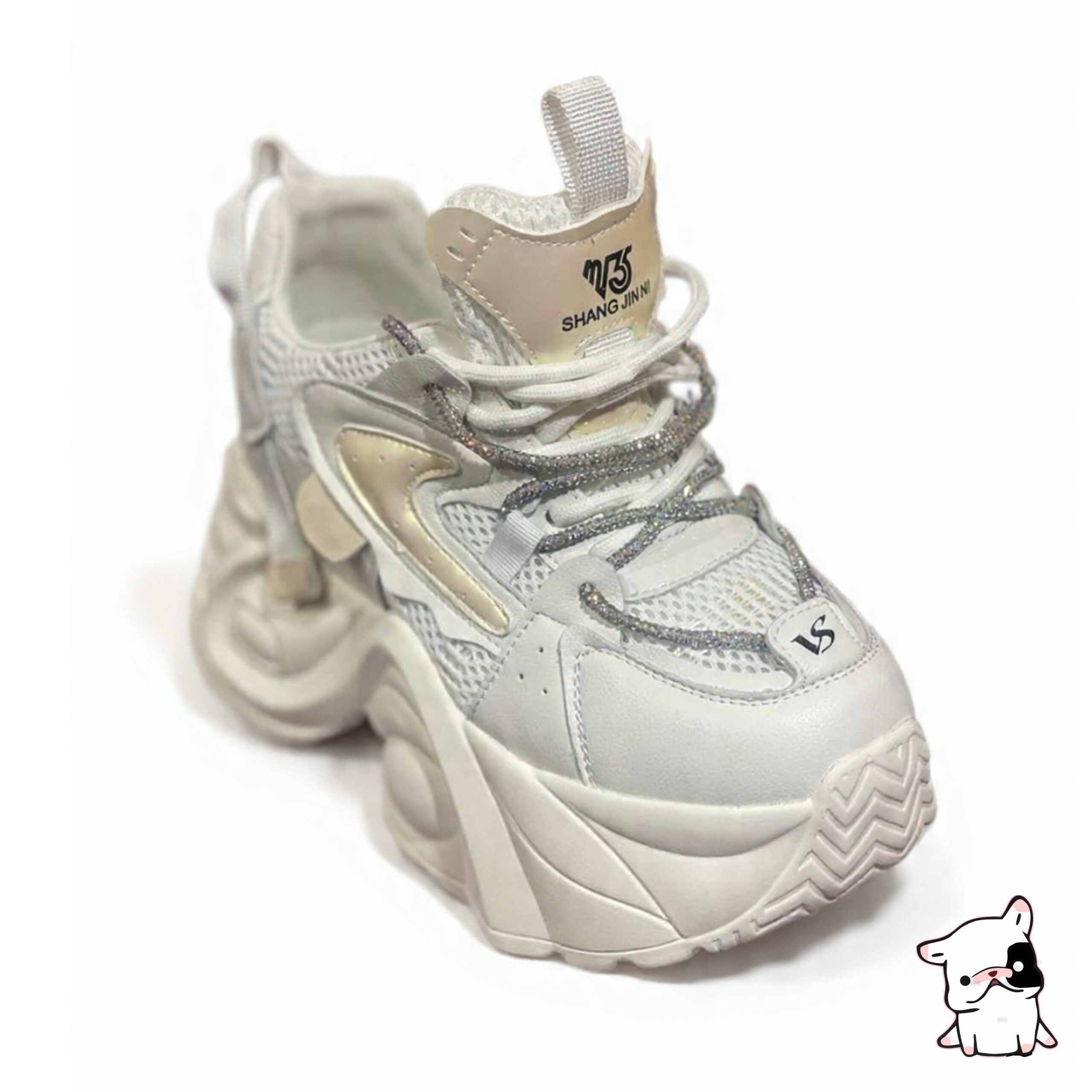 Calzado con plataforma cuero blanco